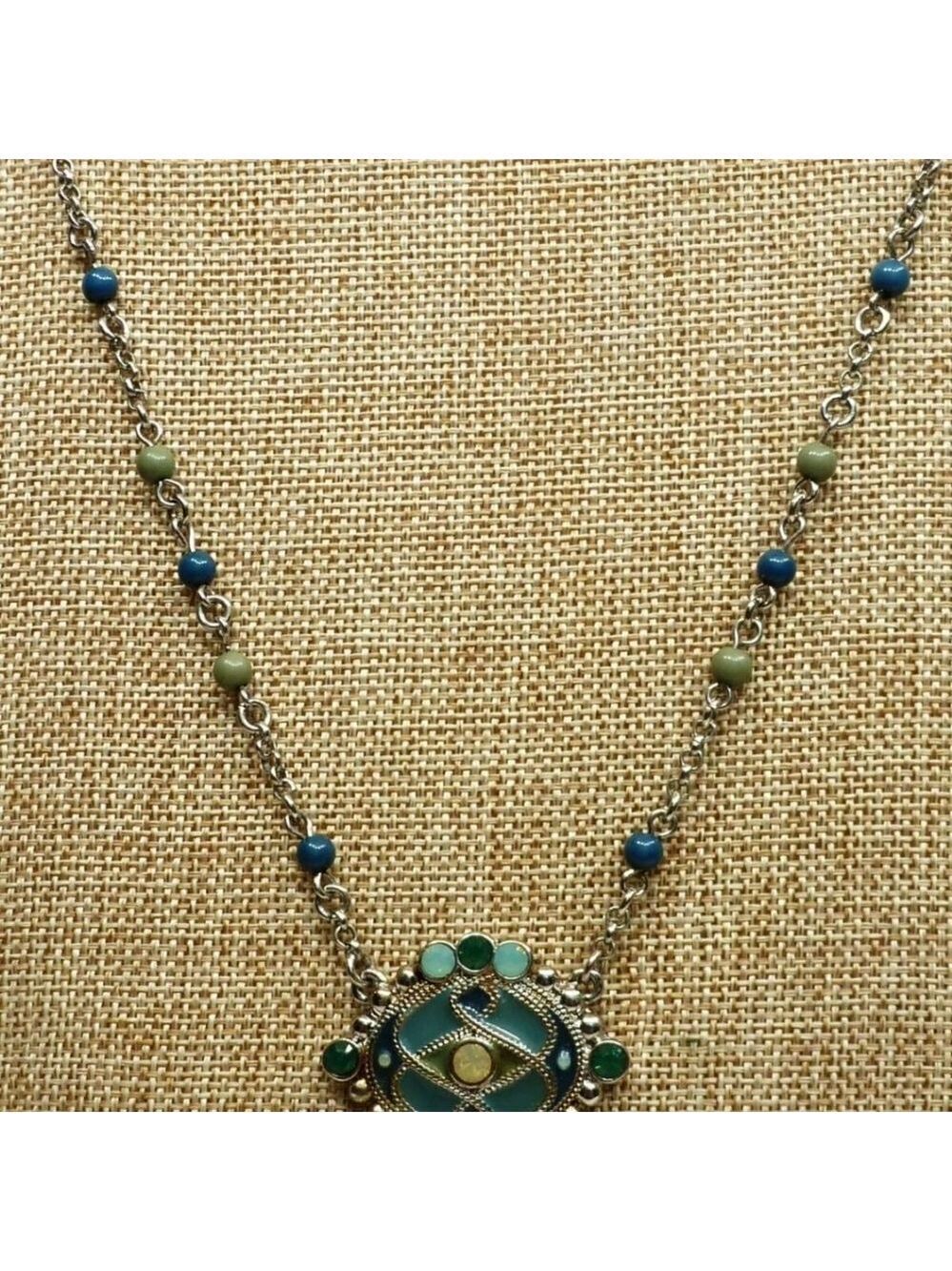 Green And Blue Lia Sophia Necklace - Picture 10 of 12